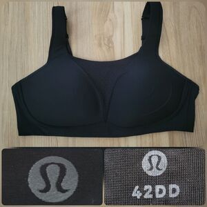 Lululemon Run Times High Support Adjustable Straps Sports Bra Black 42DD Sporty